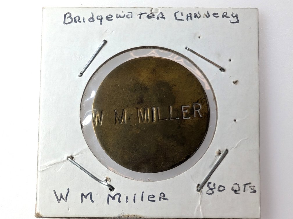 W.M. Miller Cannery 80 Qt Token