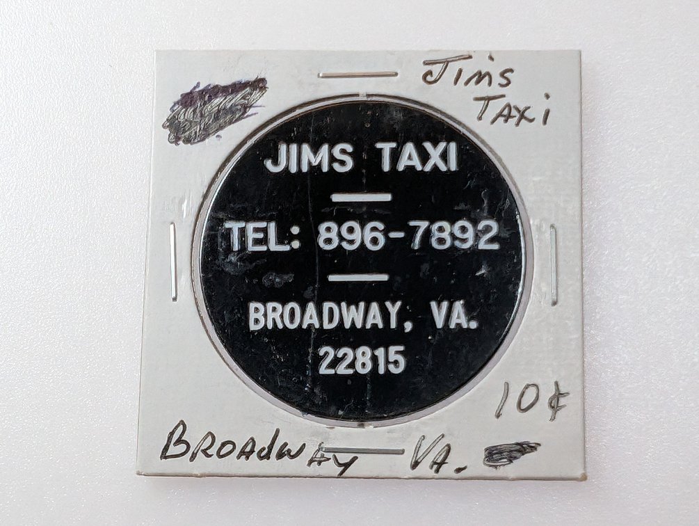 Jim's Taxi 10 Cent Token