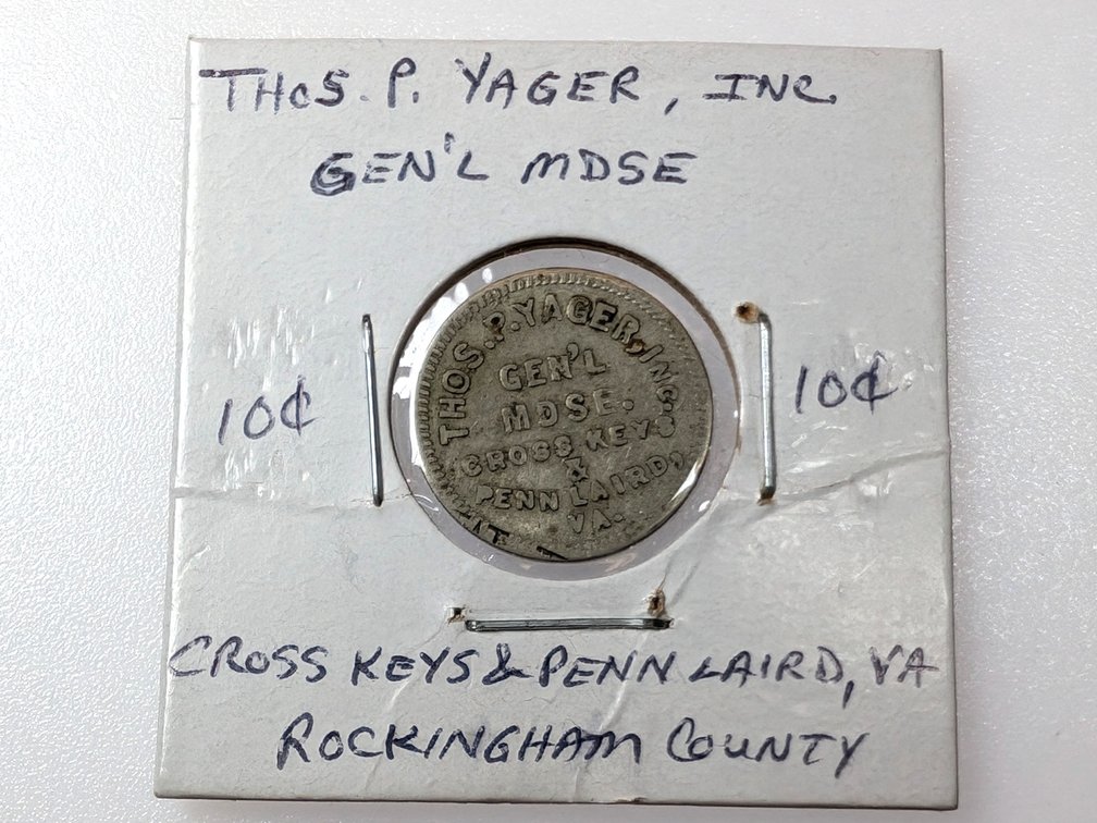 Thos P Yager 10 Cent Store Token