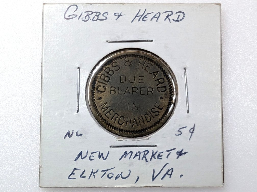 Gibbs & Heard 5 Cent Store Token