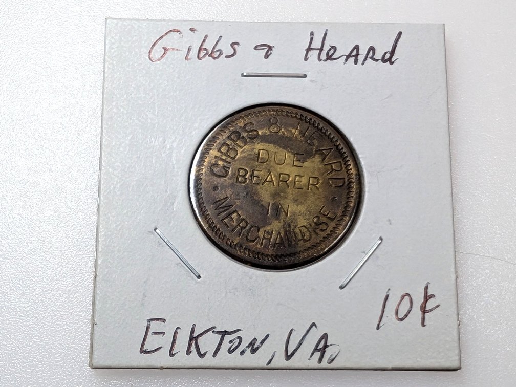 Gibbs & Heard 10 Cent Store Token