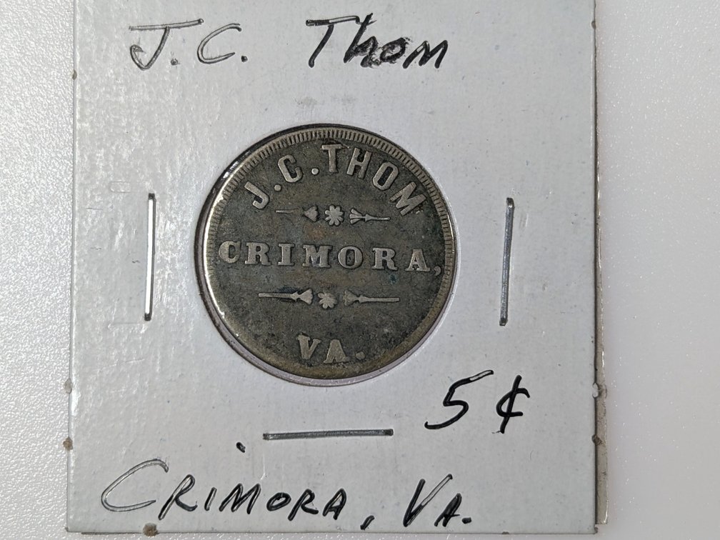 J.C. Thom 5 Cent Store Token