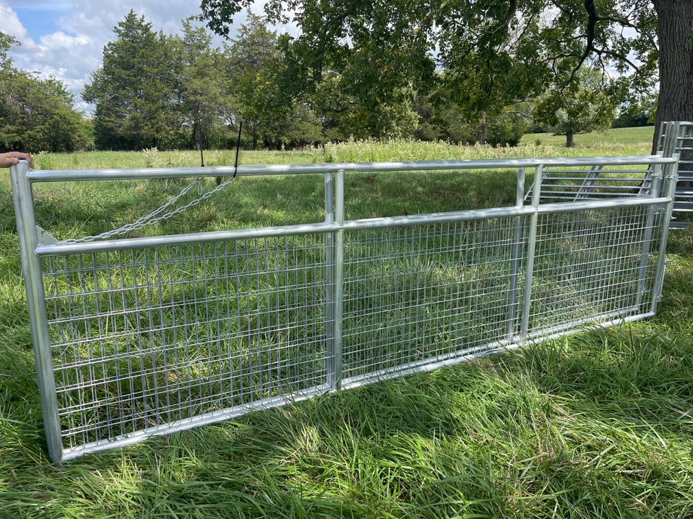 (2) 14’ Galvanized Wire Gate, new