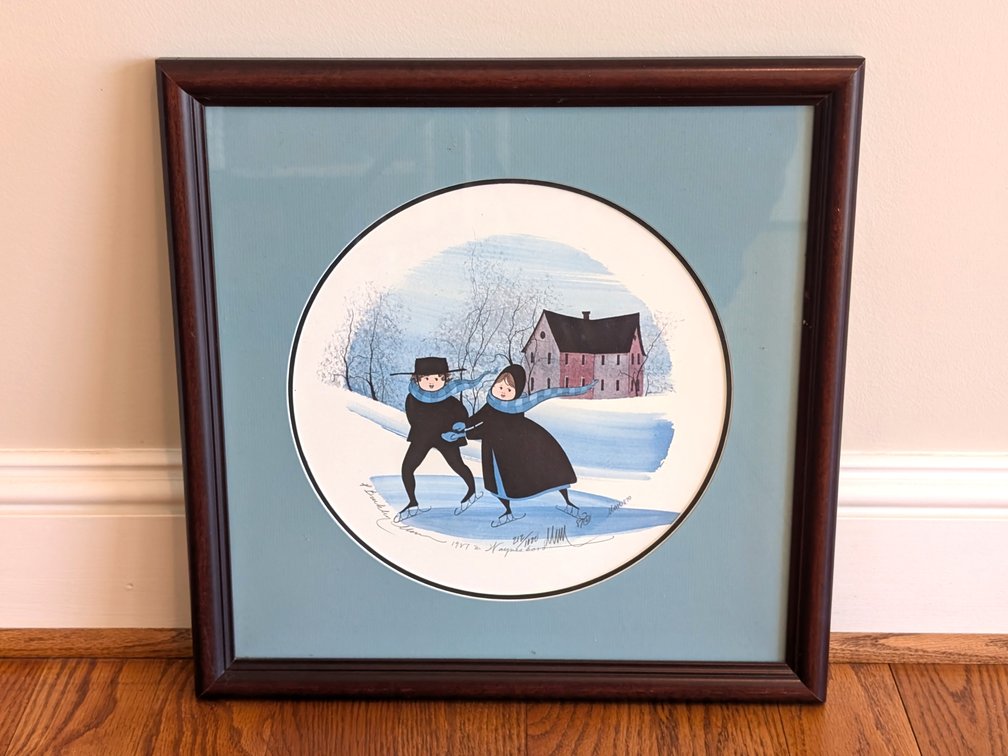 Ice Skating P. Buckley Moss Print