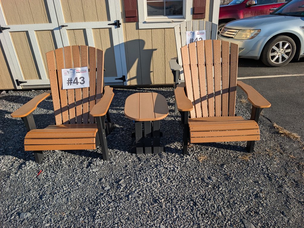 Deluxe Adirondack Chairs Table Set