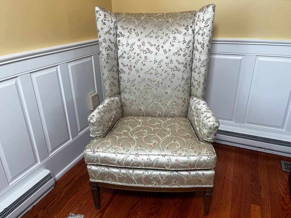 Upholstered Wingback Armchair
