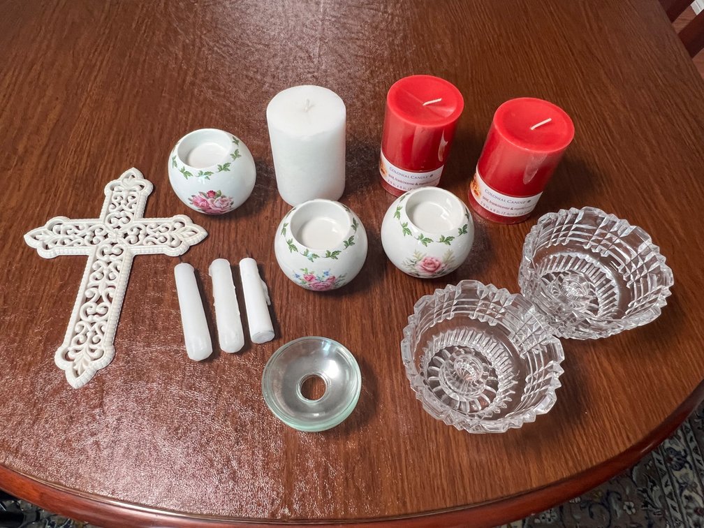 Colonial Candles, Cut Glass & Ceramic Holders, Cross Lot