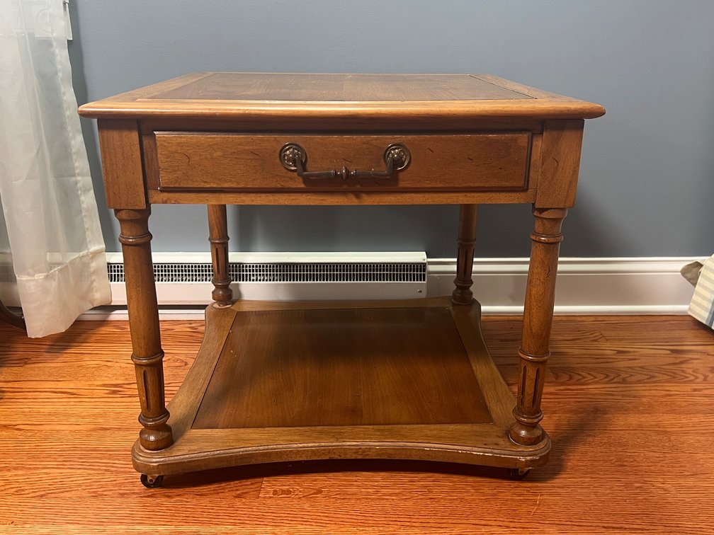 Hekman Lexington Wood Two-Tier End Table with Drawer