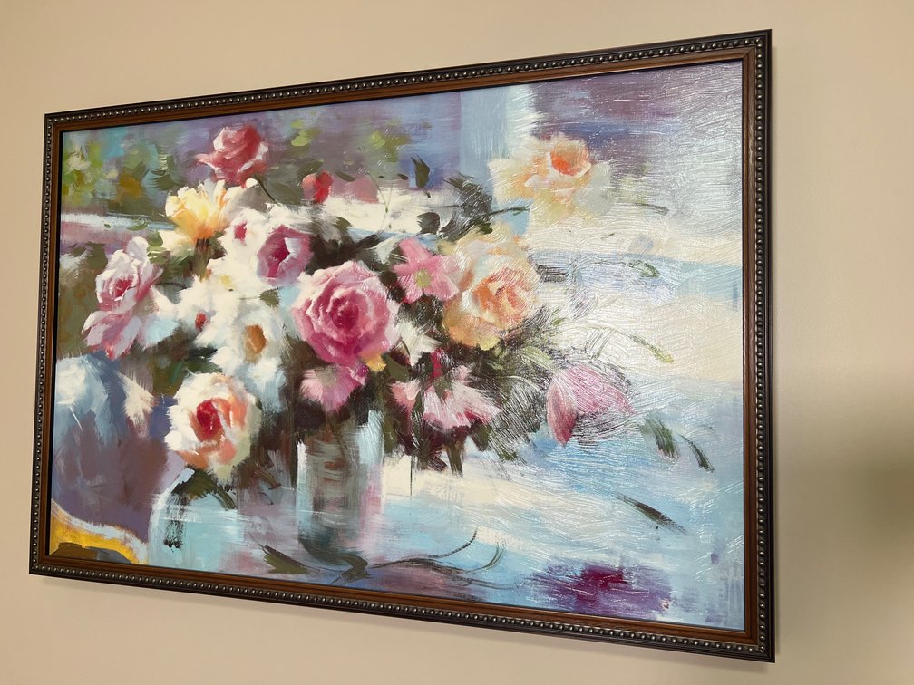 Impressionist Style Floral Still Life Impasto Print