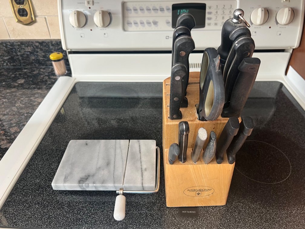 Henckels International Knife Set & Marble Cheese Slicer