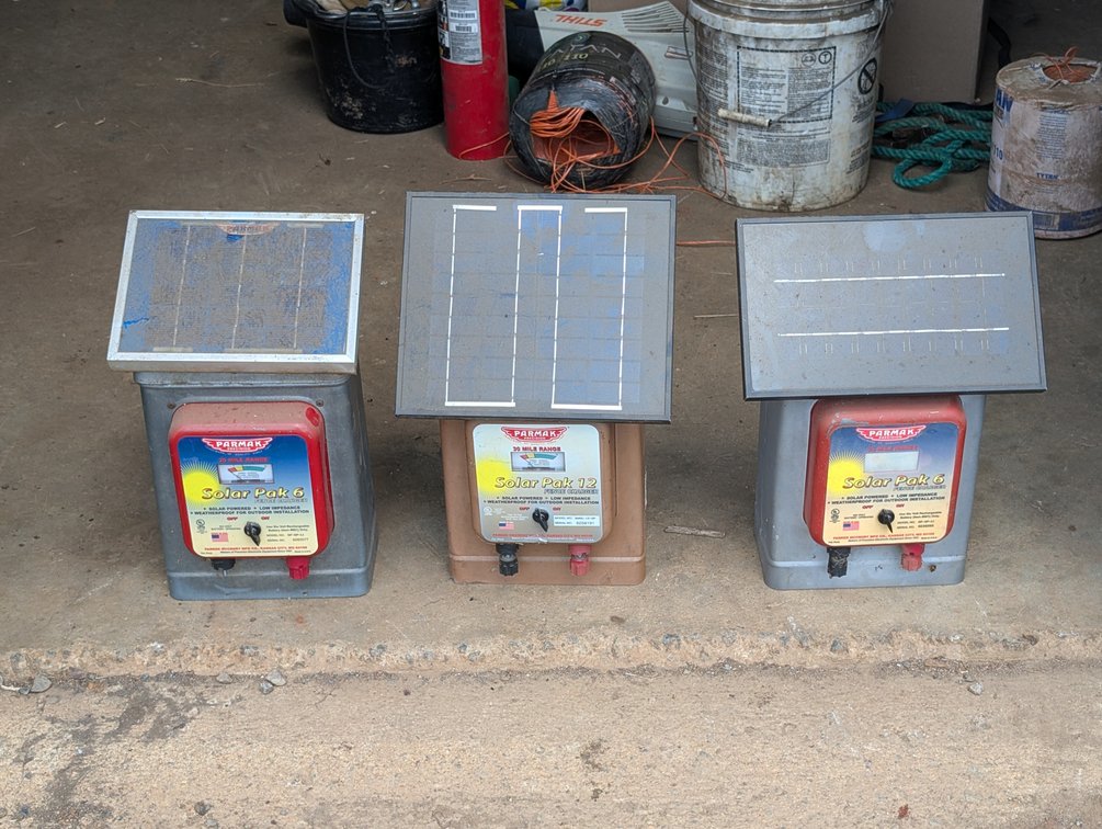 Three Parmak Solar Fence Chargers