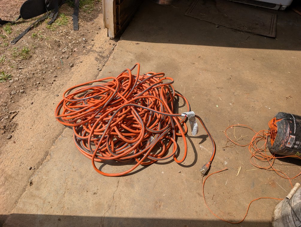 Two Ridgid 100 Ft 12 Gauge Extension Cords