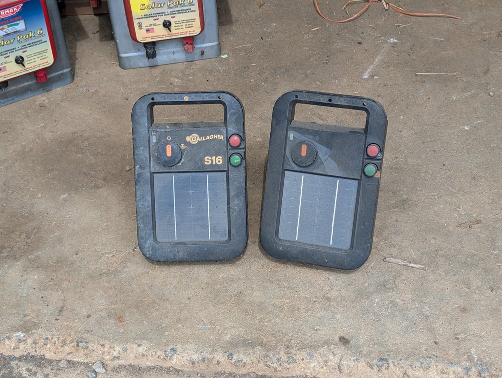 Pair Of Gallagher Solar Fence Chargers