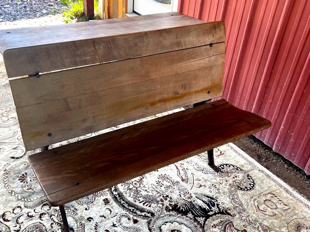 Antique Folding School Desk