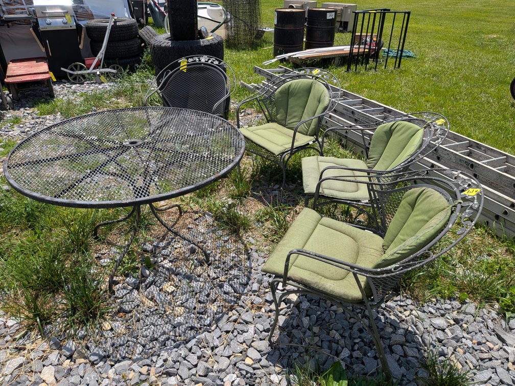 Wrought Iron Table and Four chairs