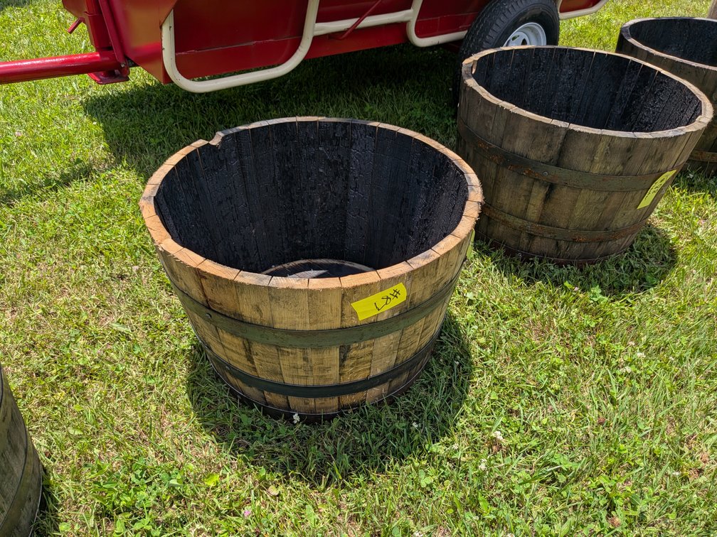 Oak Whiskey Barrel Planter