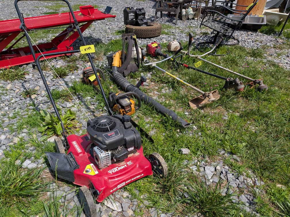 The Lawncare Pack! Three Weed Eaters, Two Chainsaws, Blower, Push Mower