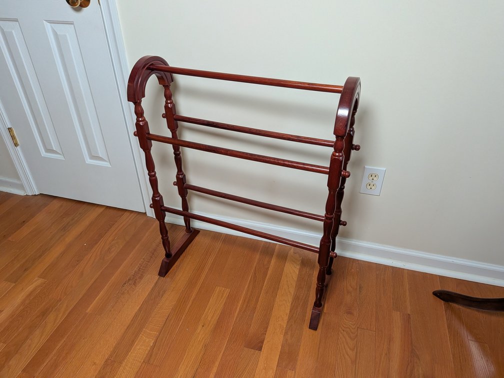 Traditional Turned Wood Quilt Rack