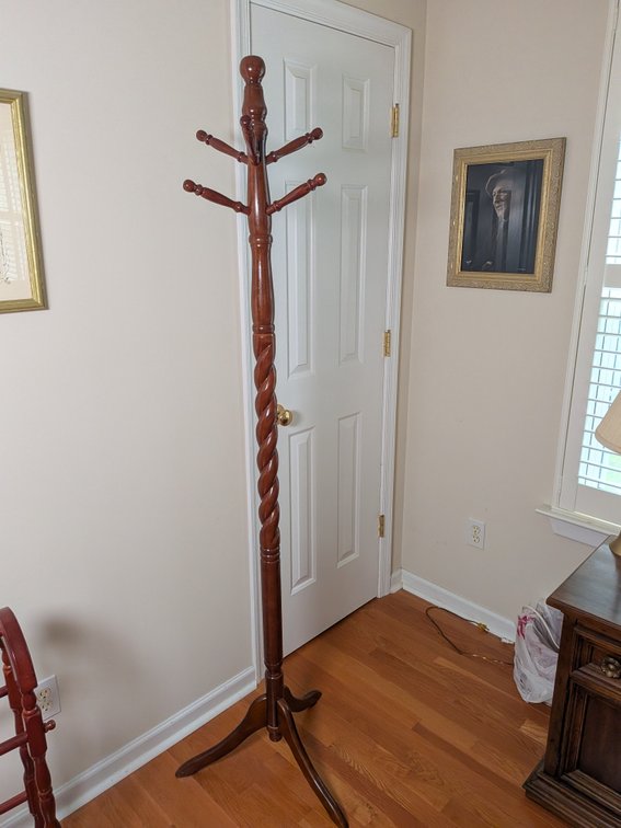 Barley Twist Wooden Hall Tree