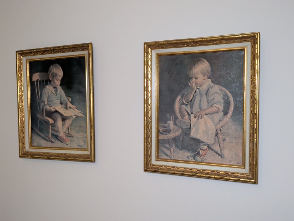 Pair of Framed Gretchen and Gary Portraits