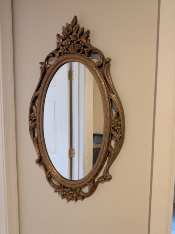 Syroco Inc. Gold-Tone Oval Wall Mirror