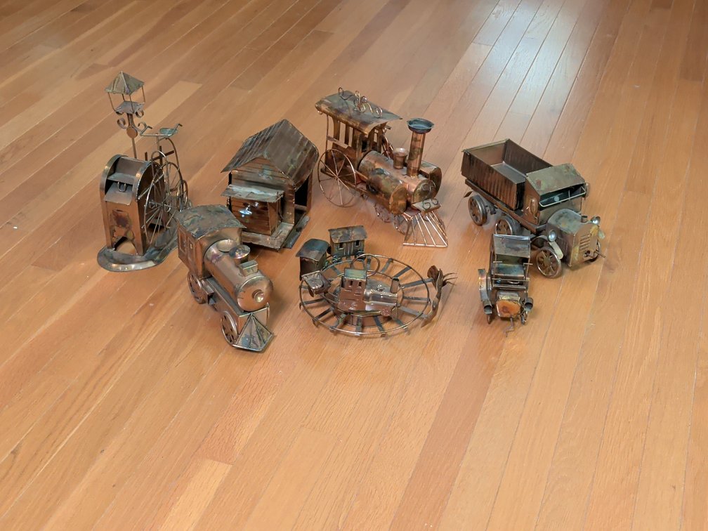 Vintage Hong Kong Mechanical Copper Models
