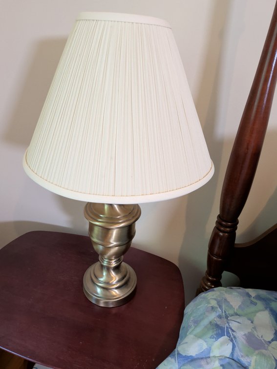 26-Inch Brushed Metal Urn-Style Table Lamp