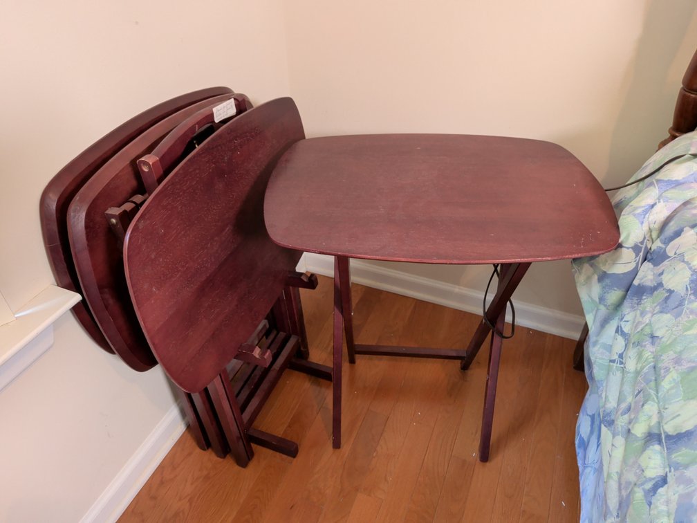 TV Tray Table Set with Stand