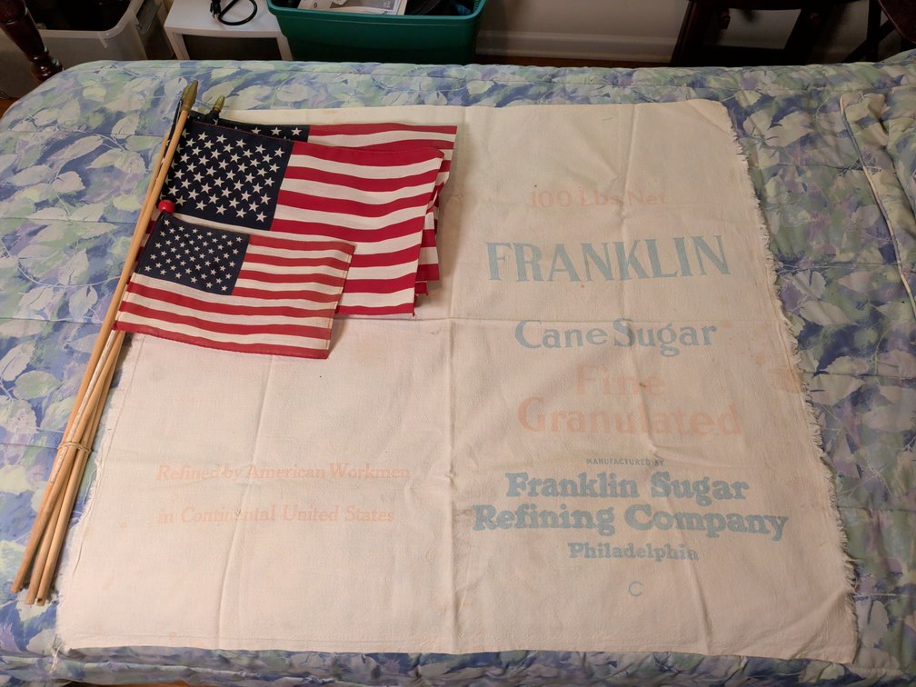 Franklin Sugar Sack & US Stick Flags