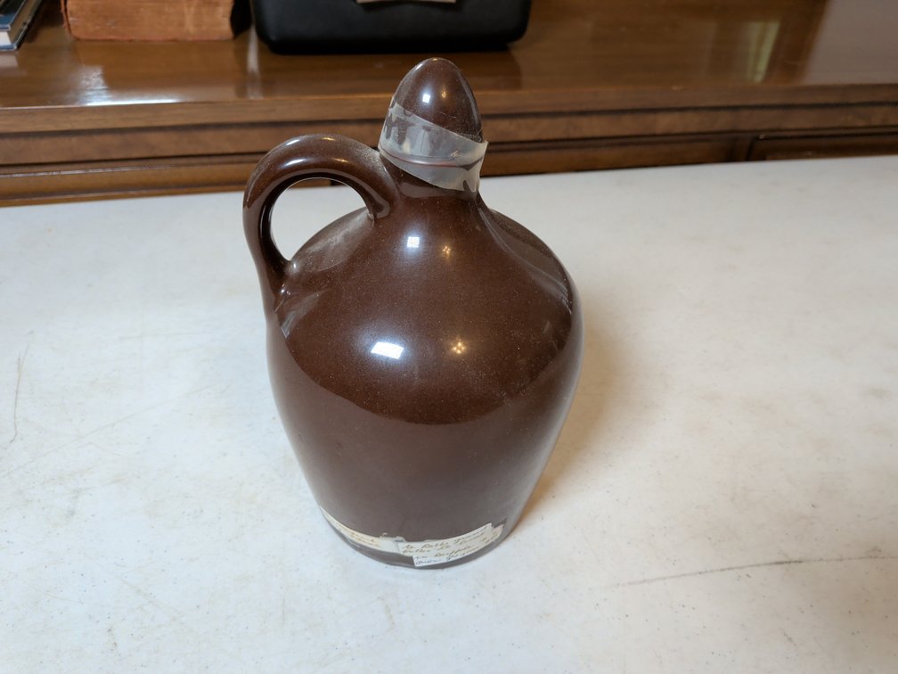 Sprague Brown Glazed Ceramic Musical Jug