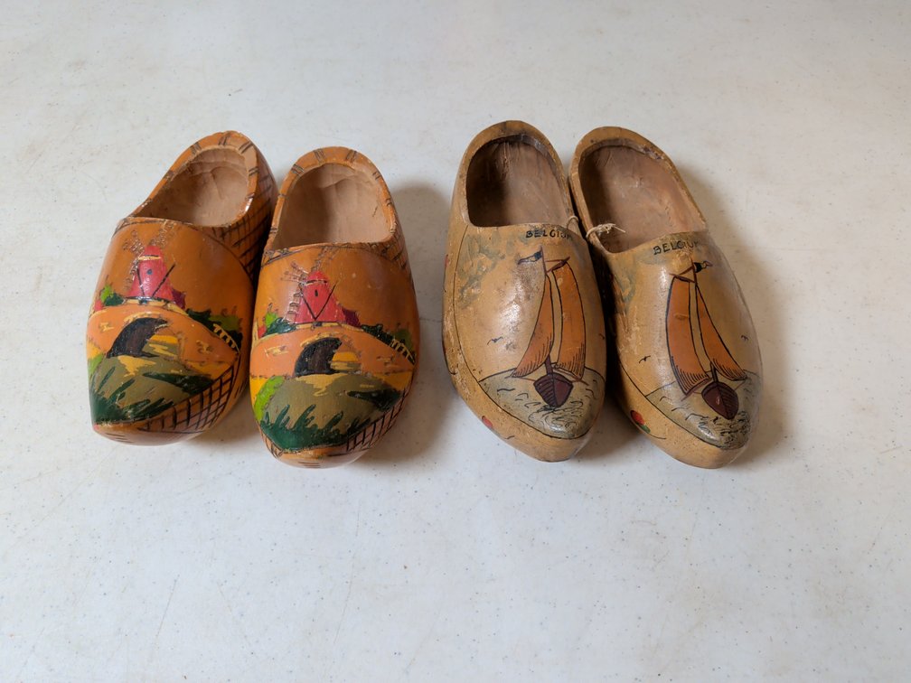 Hand-Painted Belgian Wooden Souvenir Clogs
