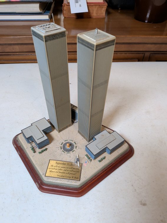 Danbury Mint Twin Towers Commemorative Model