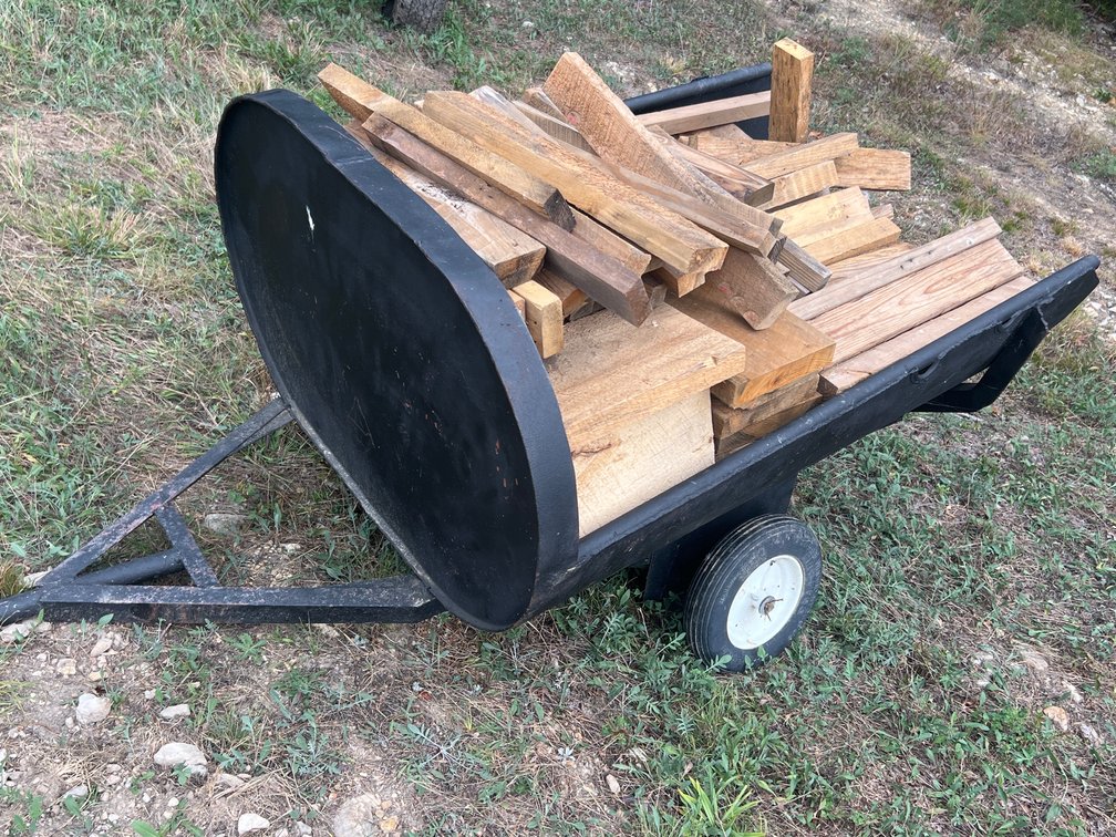 Custom Fabricated Utility Cart with Lumber