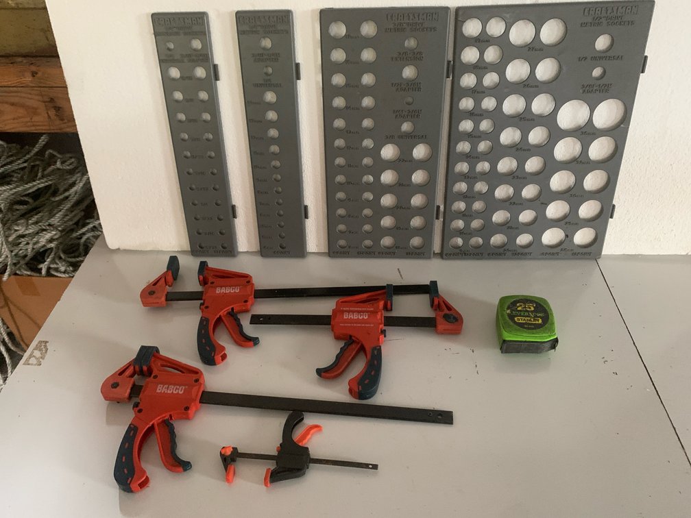 Craftsman Socket Trays, Babco Clamps & Stanley Tape Measure