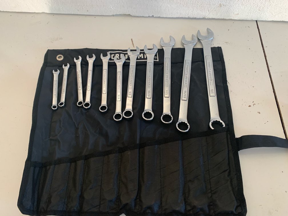 Craftsman SAE Combination Wrench Set with Tool Roll