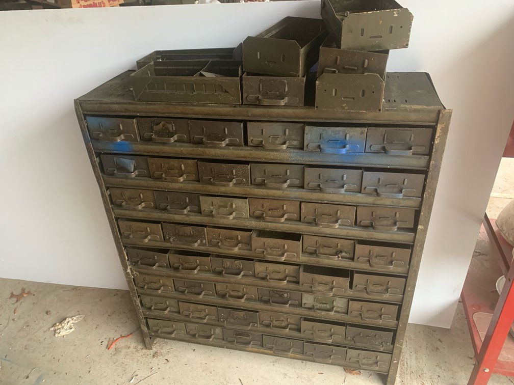 Industrial Metal 48-Drawer Parts Organizer Cabinet