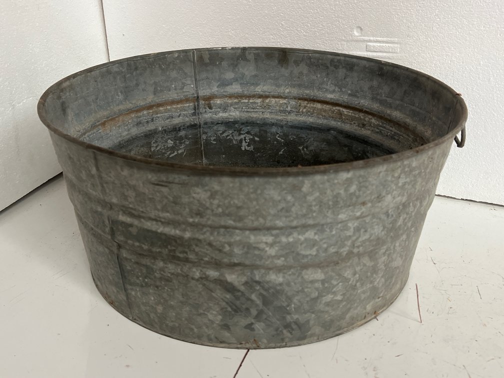 Galvanized Metal Round Wash Tub No. 3
