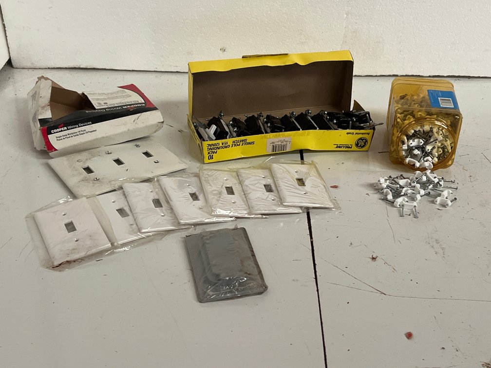 Electrical Switches, Wallplates, Cable Staples, and More