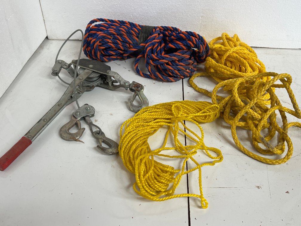 Ratchet Wire Cable Puller and Synthetic Rope