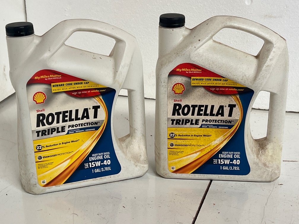 Shell Rotella T Triple Protection 15W-40 Diesel Engine Oil Jugs