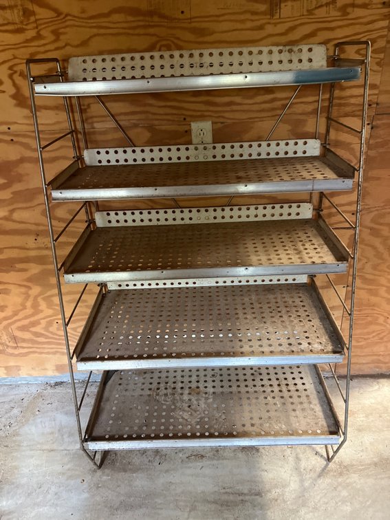 Five-Tier Perforated Metal Wire Shelving Rack