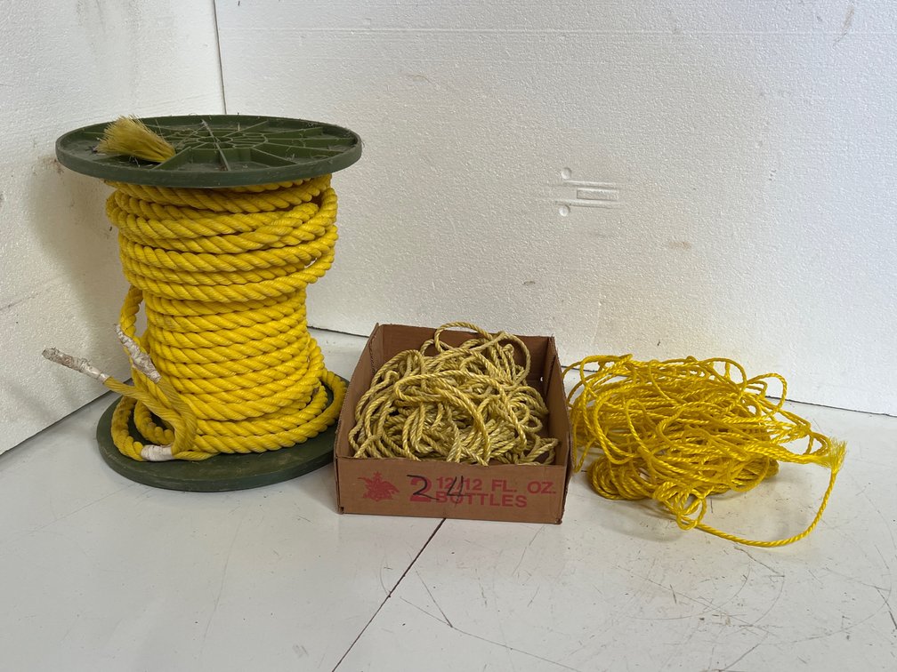 Yellow Twisted Synthetic Rope and Cordage