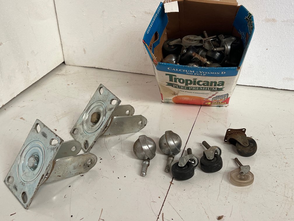 Caster Wheels, Swivel Caster Brackets, and Hardware