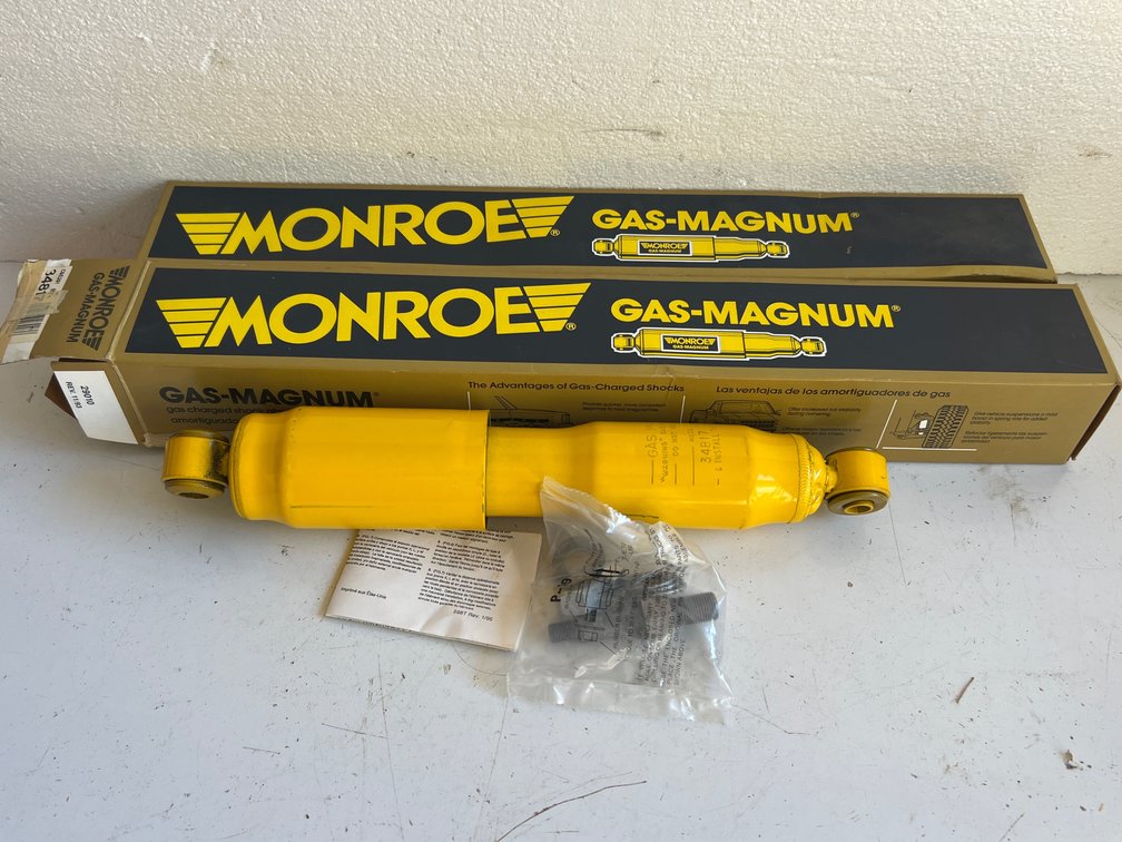 Two Monroe Gas-Magnum 34817 Shock Absorbers with Hardware