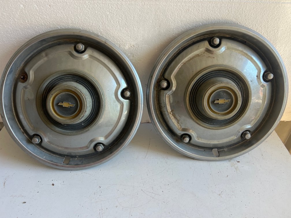 Two Chevrolet Hubcaps