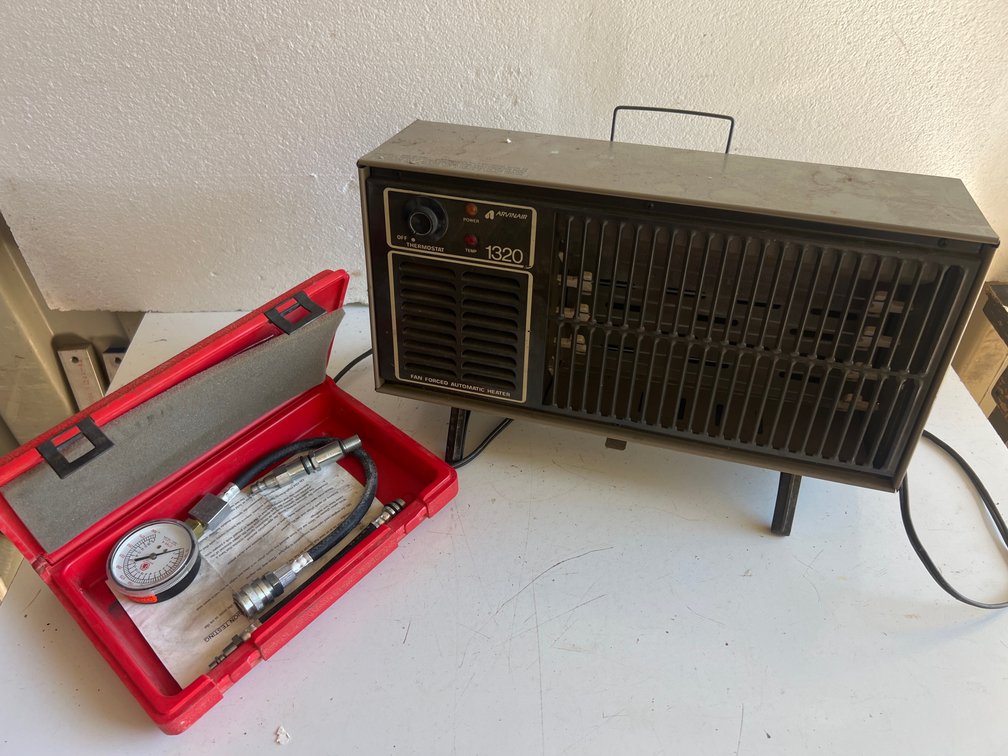 Electric Space Heater and Matco Compression Tester Kit