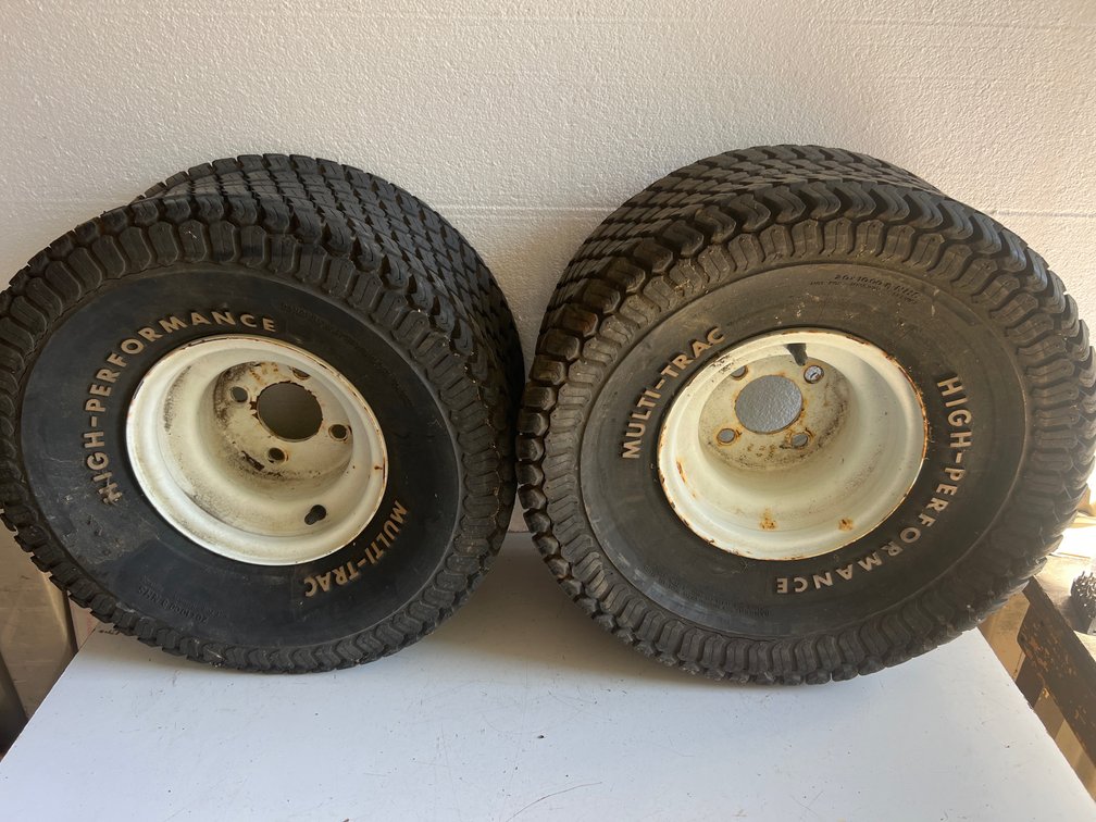 Multi-Trac High-Performance 20x10.00-8 Turf Tires on Rims