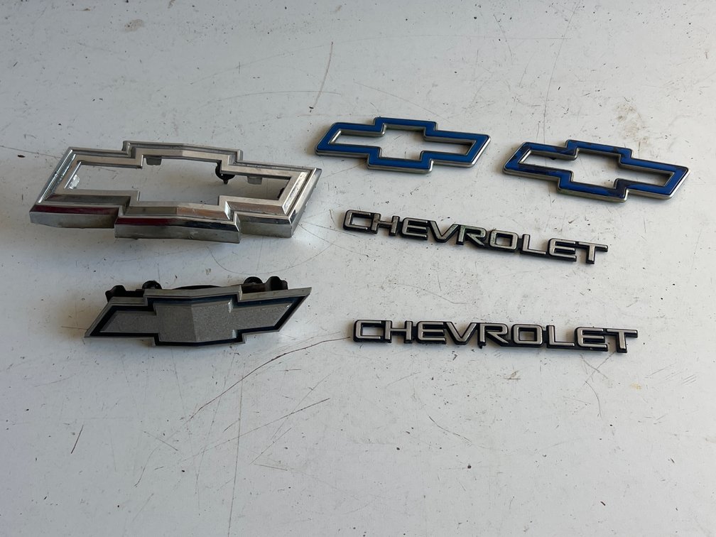 Chevrolet Bowtie Emblems and Lettering Badges
