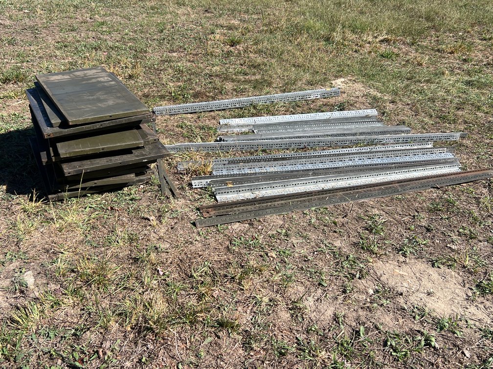 Slotted Angle Metal Shelving Rails and Panels