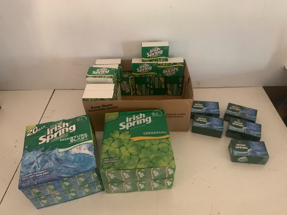 Irish Spring Deodorant Bar Soap Packs and Boxes